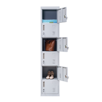 Armoire de rangement métallique à 6 portes pour vestiaire de bureau ou d'école KD