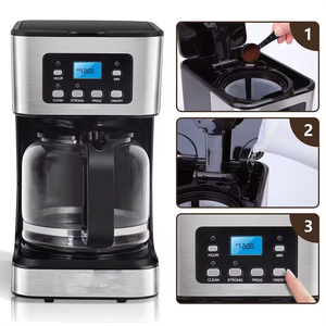 Machine à café expresso professionnelle entièrement automatique, machines à café italiennes électriques en acier inoxydable - Product Image 4