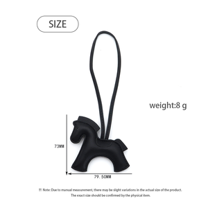 Wholesale Cute Eco-Friendly Designer Horse Bag Charm PU Leather Keychain and Handbag Pendant for Women <b>Car</b> <b>Ornament</b> - Product Image 4