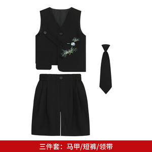 Ensemble de vêtements pour garçons tout-petits de qualité supérieure, trois pièces, gilet de fête formel tendance, vente chaude en Europe - Product Image 6