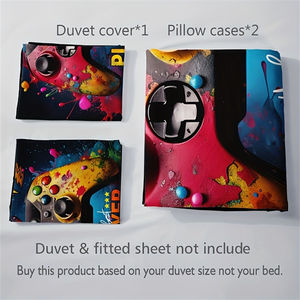 Juego de 3 piezas de alta calidad de lentejuelas de mármol, juego de ropa de cama de poliéster - Product Image 5