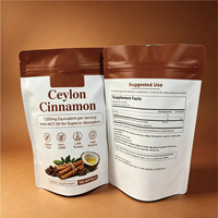 Sachets Mylar personnalisés colorés à fermeture éclair pour bonbons gélifiés comestibles 150mg 500mg, forme sur mesure, emballage pour champignons à la cannelle de Ceylan