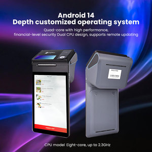 Système de point de vente portable Android 14.0 à double écran 8 pouces 3 Go + 16 Go avec imprimante 58 mm POS-108 NFC, terminal de caisse enregistreuse - Product Image 4