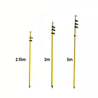 Station totale pour la mesure de poteaux prismatiques, de poteaux en carbone, de bipodes, de trépieds, support de 2 m, 3 m, 5 m, mesure GPS/RTK