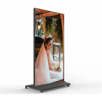 Écran publicitaire LCD ultra fin de 85 pouces, résolution HD 4K, pour événements et fêtes, affichage numérique LCD sur pied pour intérieur