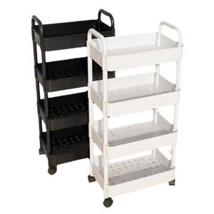 Carrito de Plástico con Ruedas, Estante de Almacenamiento para Baño, Estante Móvil para Sala de Estar, Estante de Almacenamiento Doméstico Versátil y Portátil de 5 Niveles - Product Image 2
