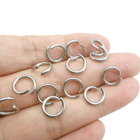 Anneau ouvert en acier inoxydable sans décoloration anneau unique pour bijoux à bricoler soi-même accessoires de sac connexion facile pour colliers personnalisés