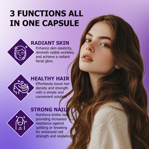High Absorption Collagen Keratin <b>Supplement</b> Hair Growth Capsule Support Healthy Hair Skin Nails Biotin Capsules 25000mcg - Product Image 5