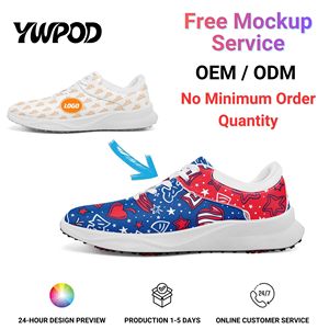 Chaussures de golf antidérapantes imprimées avec des graffitis patriotiques OEM, impression à la demande, chaussures de terrain FN062-26028028-<span class=keywords><strong>1</strong></span> - Product Image 1