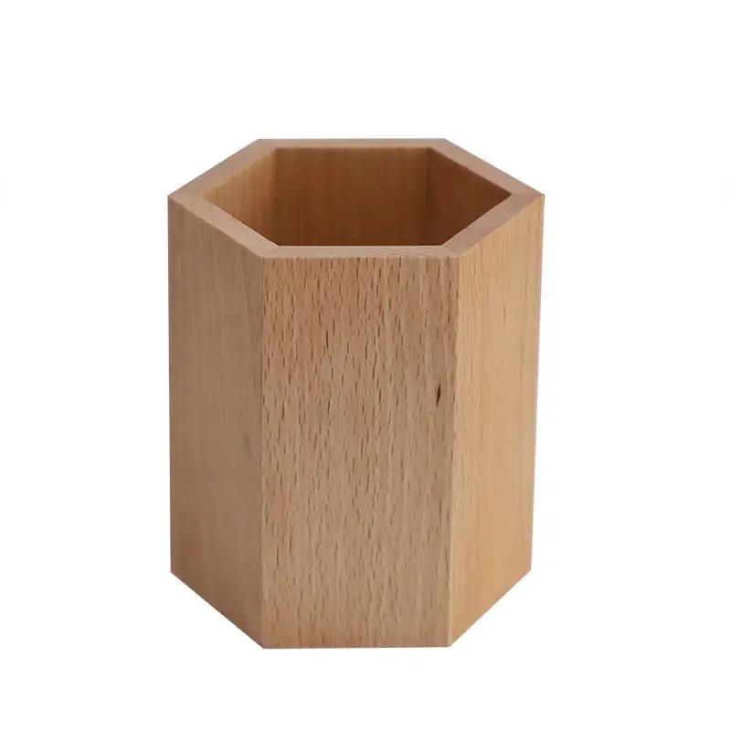 Houten Potloodpenhouder Houten Bureau Organizer Multifunctioneel Gebruik Potlood Cup Pot Desk Organizer