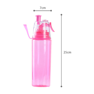 Bouteille d'eau portable en plastique 600 ml, anti-fuite, écologique, pour le sport et la remise en forme, vaporisateur de brume pour usage extérieur - Product Image 2