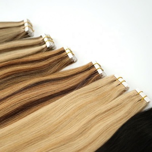 Extensiones de Cabello Natural Virgen 100% Humano, Doble Trama, Aspecto Natural, 14-24 Pulgadas, Inyectadas con Oro, Extensiones de Cabello con Cinta Adhesiva, Cabello Chino de Alta Calidad - Product Image 2