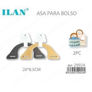 Asas de Madera Arqueadas Ilan de 20x8.5 cm, 2 Piezas para Bolsos - Product Image 3