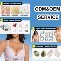 Soutiens-gorge sans fil en gelée pour femmes, bralette push-up festonnée sans armatures, soutien-gorge T-shirt de maintien, soutiens-gorge confortables sans couture