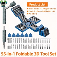 Kit de réparation de téléphone portable 55-en-1 : Ensemble de tournevis de précision magnétiques et outils électriques pour la réparation de téléphones