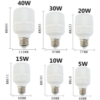 Prix usine B22 E27 E26 Support T Forme Économie D'énergie Led Ampoules Lampe T80 T100 T120 T140 T-forme Ampoules 5W-90w AC85-265v