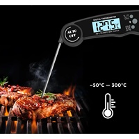 Thermomètre numérique à lecture instantanée multifonctionnel de couleur noire Offre Spéciale Thermomètre BBQ