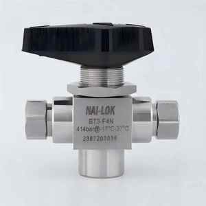 อุปกรณ์เติมแก๊สแบบแมนนวล NAI-LOK BT Series 3-Way Ball 6000 PSI SS316 พร้อมข้อต่อแบบ NPT ตัวเมีย สำหรับ OEM BT Series Instr - Product Image 1