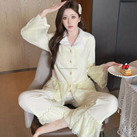 Pyjama d'hiver en velours pour femme, nouveau design, style princesse, avec dentelle, épais et chaud, vêtements de nuit de haute qualité