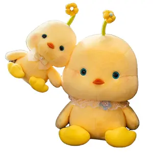 可爱黄色鸡娃娃卡通娃娃毛绒玩具毛绒动物娃娃儿童青少年成人睡枕
