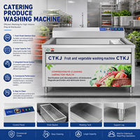 Commerciële fruit- en groentewasmachine 304 roestvrij staal grote capaciteit productenwasmachine voor restaurantkeuken