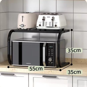 Organizer <span class=keywords><strong>cucina</strong></span> Rack gancio in <span class=keywords><strong>acciaio</strong></span> al carbonio regolabile in altezza per forno a microonde pentola di stoccaggio per uso domestico - Product Image 4