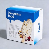 Boîte d'emballage biodégradable à impression numérique, boîte en papier personnalisée pour barres de crème, emballage pour glaces et sucettes glacées
