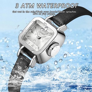 Montre-bracelet à quartz Sanda 1117, mini carrée, élégante et rétro, pour femme, montre de luxe légère et minimaliste - Product Image 5