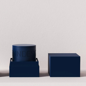 C&H Nuovo Design Scatola Regalo Rotonda per <span class=keywords><strong>Candele</strong></span> Beige Colori Personalizzati Cera di Soia con Coperchio <span class=keywords><strong>Candele</strong></span> Profumate in Cemento - Product Image 6