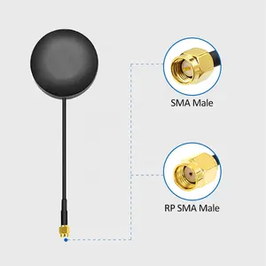 Adhesive Mounting Round 4G LTE Antenna External Cellular GSM 2.4G 3G 4G 5G LTE Puck Antenna With Side Cable