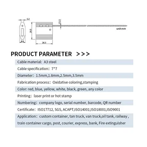 JCCS002 kablo tel mühür yüksek güvenlik sıkı çekin kablo ayırma parçası kablo kilidi kamyon mühür