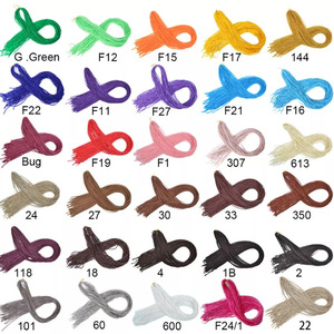 Zizi 28-inch Châu Âu và mỹ Gradient màu Ba sợi bện Tóc Giả sợi hóa học bẩn bện tóc mở rộng - Product Image 2