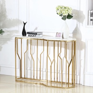 Consolle Dorata per <span class=keywords><strong>Ingresso</strong></span> e Corridoio, Arredamento Moderno di Lusso per Soggiorno, Entrata e Hall d'Albergo - Product Image 4