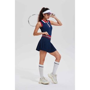 Conjunto de Falda de Tenis para Mujer, Sin Mangas, Plisada, de Secado Rápido, Ropa Deportiva de Dos Piezas con Pantalones Cortos - Product Image 6