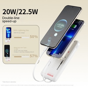 Batterie externe Mecha Wind en plastique 20000 mAh, <span class=keywords><strong>super</strong></span> rapide 20W/22.5W, portable, affichage numérique intelligent, polymère lithium K72 - Product Image 4