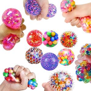 Stres giderici sıkmak üzüm topları basınç topları rastgele örgü yumuşacık topları rahatlatmak - Product Image 5