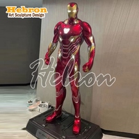 Sculpture grandeur nature du personnage de film célèbre MK85 Iron Man, statue de super-héros MK85 Iron Man pour la décoration
