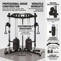 Rack de Sentadillas Comercial Tipo Gantry, Equipo de Fitness con Capacidad de 2000 LBS, Jaula de Potencia con Retenedores de Seguridad para Gimnasios Profesionales