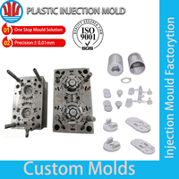Molde de Inyección de Plástico de Precisión Personalizado, Fábrica de Moldeo por Inyección, Acero Duradero P20/H13, ABS, PC, +/-0.01mm, Solución Integral de Moldes