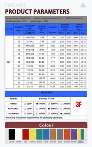 Fabricants de fils et câbles UL3271 XLPE isolés 600V 125 degrés Celsius, fils de raccordement flexibles et performants - Product Image 2