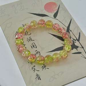 Sweet Style Crystal <b>Beaded</b> <b>Bracelet</b> for Women 10mm <b>Bracelet</b> Beads Stretch Crackle Glass Bead <b>Bracelets</b> for Women Jewelry - Product Image 4