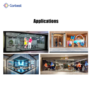 Canbest P2 P4 p6.25 5000cd trong nhà vô hình Wifi kỹ thuật số ba chiều trong suốt dẫn quảng cáo Màn hình hiển thị trên cửa sổ kính - Product Image 5