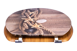 Juego de Baño Moderno <span class=keywords><strong>Universal</strong></span>, Inodoro con Frente Cerrado de Madera, Forma Redonda, Asiento de Inodoro con Cierre Suave - Product Image 5