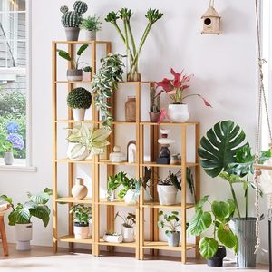 Wooden Floor Standing Bookshelf 4 Tier 14.96x10.63x41.34in Storage <b>Rack</b> For Bathroom Living Room <b>Kitchen</b> - Product Image 4