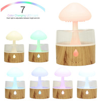 Humidificateur ultrasonique Clouds Rain avec lumières colorées et aromathérapie champignon, usage domestique, bruit inférieur à 36 dB, capacité de 0,5 L