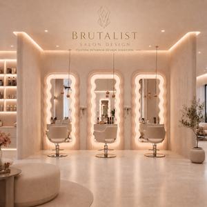 Custom Beauty <b>Salon</b> Furniture Hair <b>Salon</b> Interior Design Solution <b>Reception</b> <b>Desk</b> Styling Station - Product Image 1