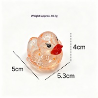 Canard de bain flottant anti-stress personnalisé avec logo, transparent, à paillettes, souple et couineur, pour enfants de 0 à 24 mois