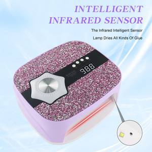 Bin hồng kim cương có thể sạc lại UV chuyên nghiệp đèn <span class=keywords><strong>nal</strong></span> công suất cao Gel đánh bóng chữa UV dẫn đèn móng tay - Product Image 4