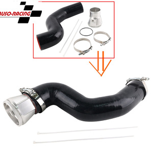 มูโซ-เรซซิ่งชุดท่ออลูมิเนียมอินเตอร์คูลเลอร์ 6.7L สำหรับฟอร์ด F250 F350 11-16 ท่อสีดำพร้อมขั้วต่อสีเงิน - Product Image 1