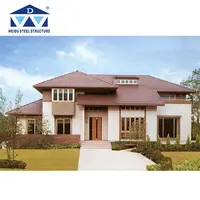 Personalizado casas prefabricadas de lujo luz Villa marco de acero